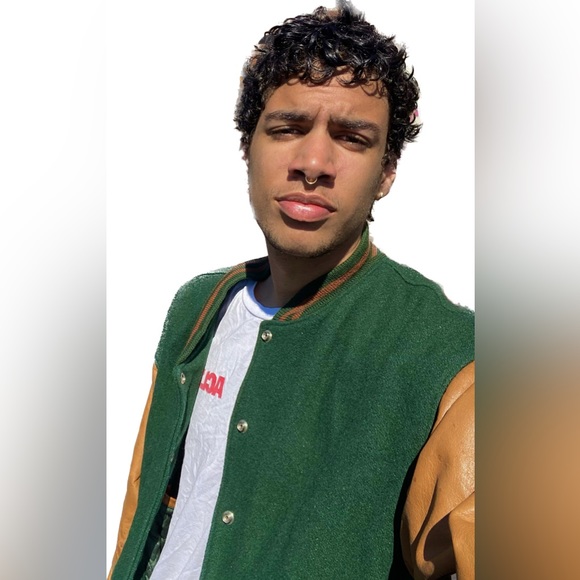 Golden Bear: Forest/Brown Varsity Jacket - Picture 2 of 3